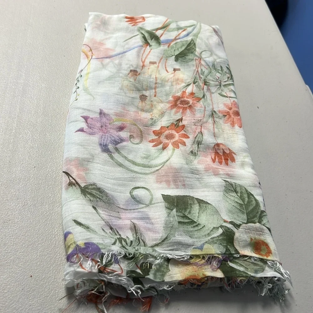 Floral Print Scarf - Multicolor
